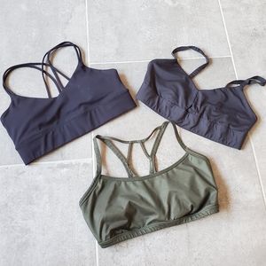 3 size small sports bras. EUC and NWOT